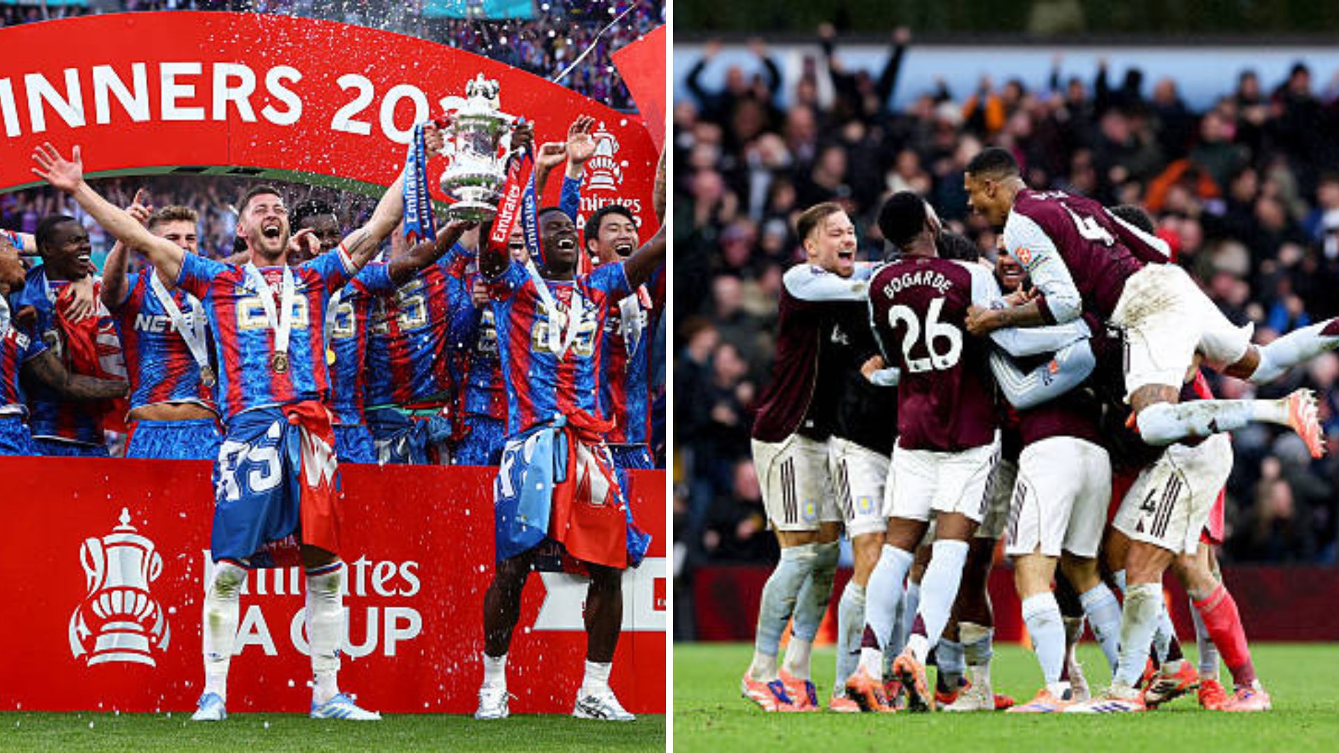 Crystal Palace and Aston Villa