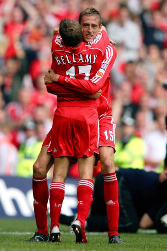 Peter Crouch with Craig Bellamy