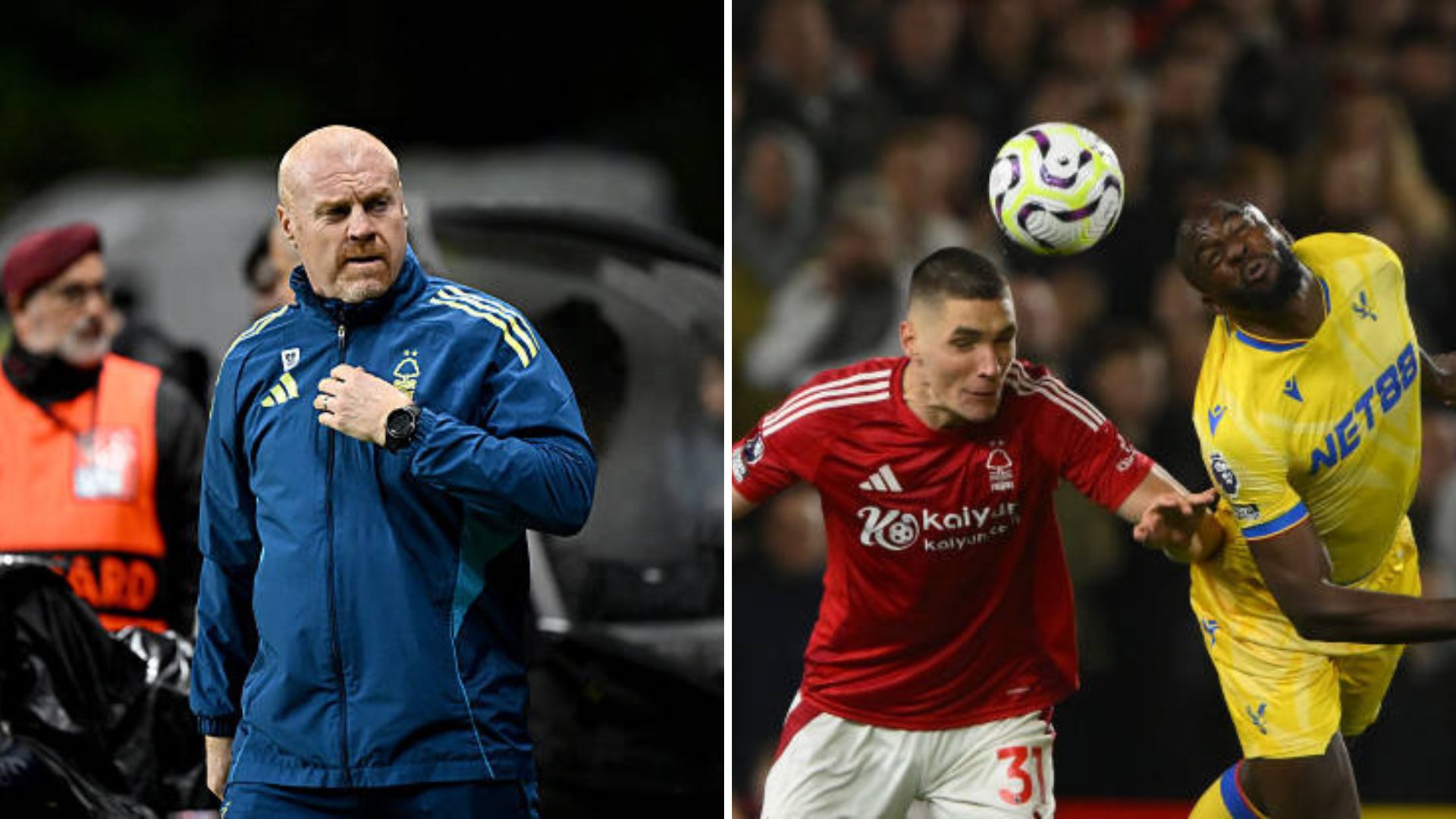 Sean Dyche and Jean-Philippe Mateta