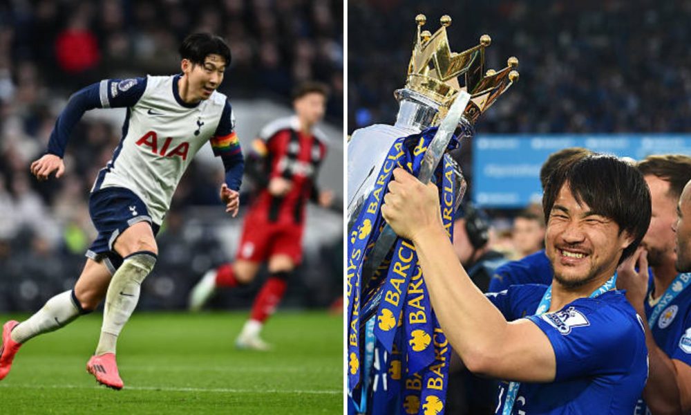 Son Heung Min and Shinji Okazaki