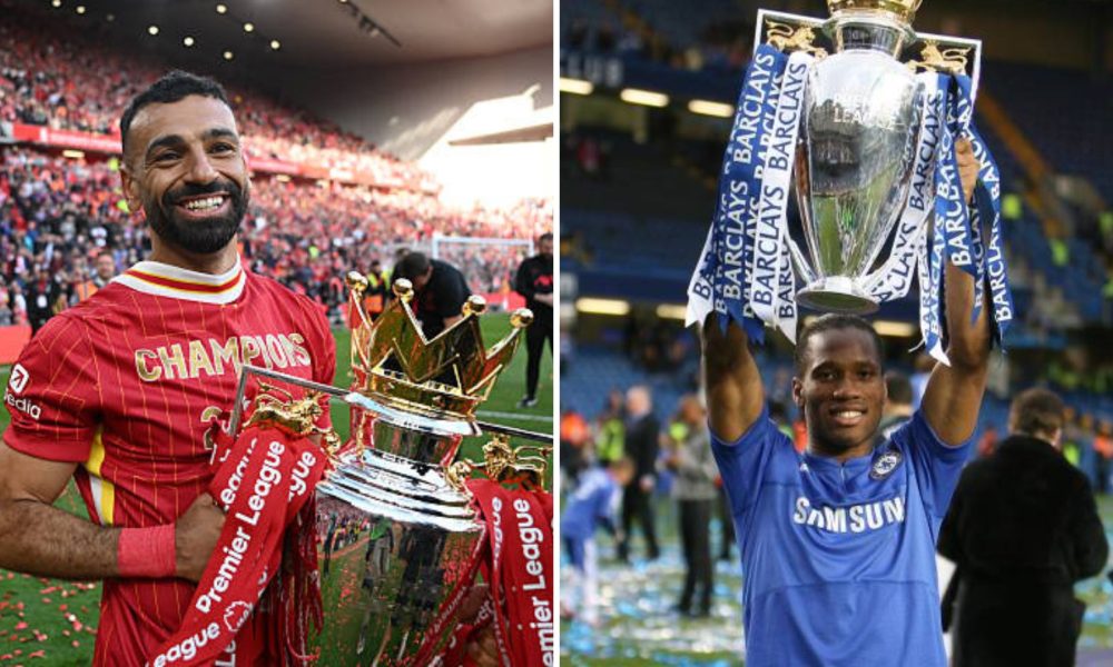 Mohamed Salah and Didier Drogba