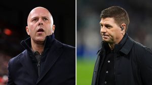 Arne Slot and Steven Gerrard