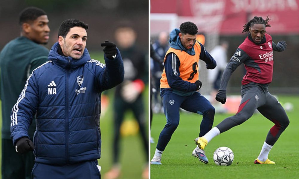 Mikel Arteta and Alex Oxlade-Chamberlain