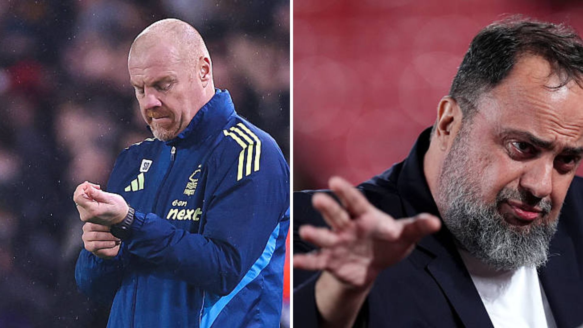 Sean Dyche and Evangelos Marinakis