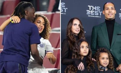 Eberechi Eze and Virgil van Dijk with their partners