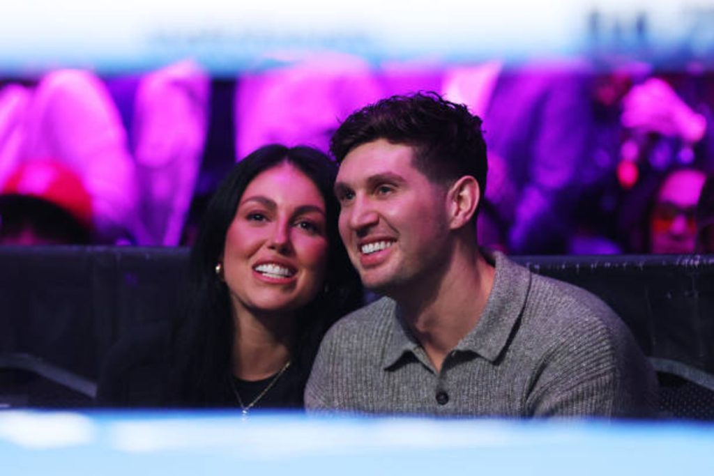 John Stones with his partner