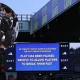 Message on screen at Elland Road about play being paused for Muslim players to break fast with overlay of
