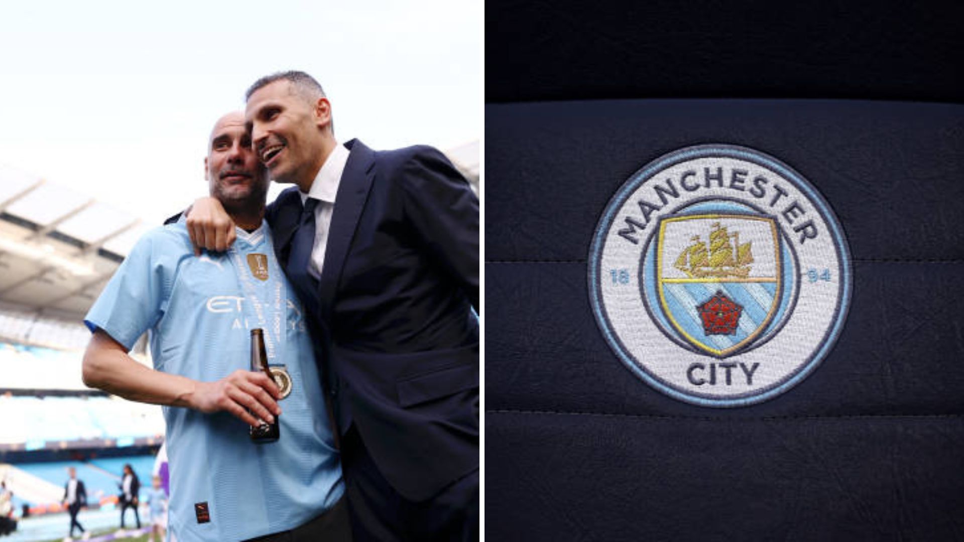 Pep Guardiola and Khaldoon Al Mubarak
