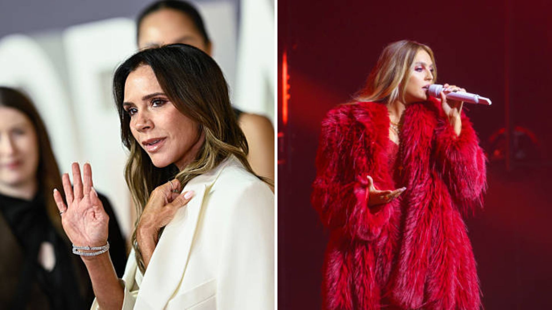 Victoria Beckham and Perrie Edwards