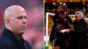 Jeremy Jacquet and Arne Slot