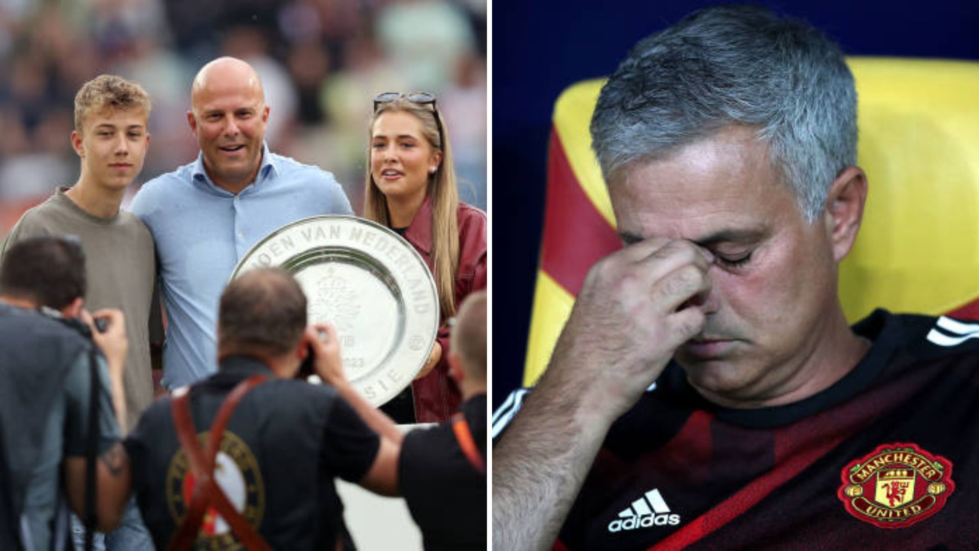 Arne Slot and Jose Mourinho