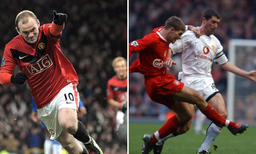 Wayne Rooney, Steven Gerrard, and Roy Keane
