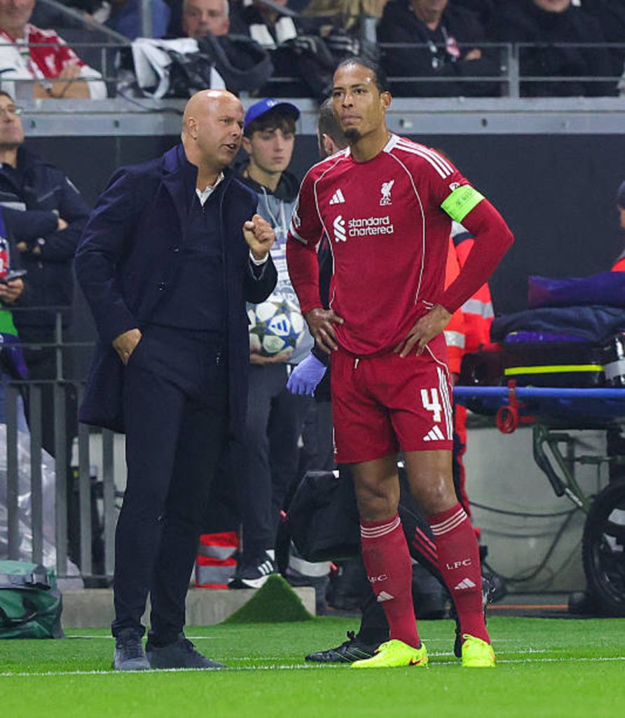 Virgil van Dijk and Arne Slot