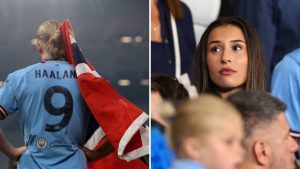 Erling Haaland and Isabel Johansen