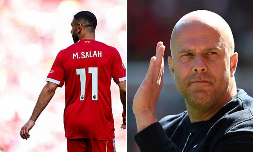 Split image featuring Mohamed Salah and Arne Slot against Crystal Palace.