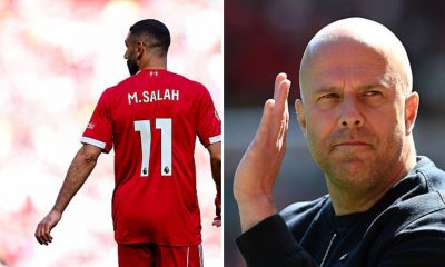 Split image featuring Mohamed Salah and Arne Slot against Crystal Palace.