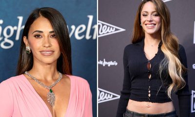 Split image featuring Antonela Roccuzzo and Tini Stoessel.