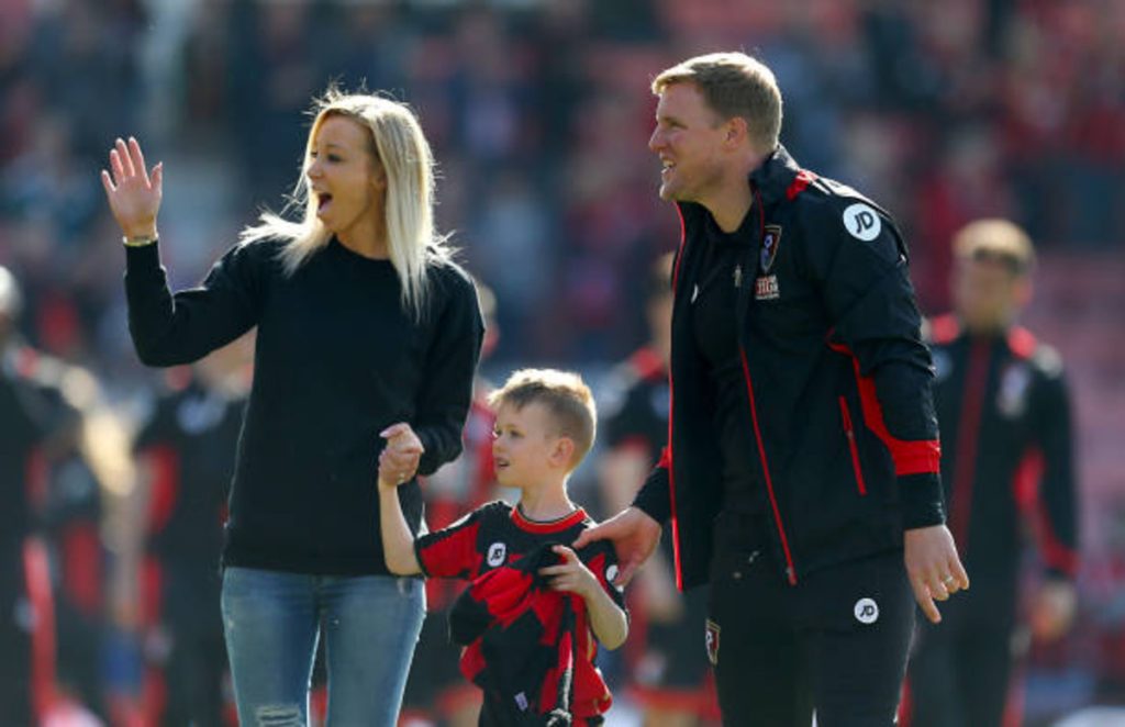 Vicki Howe and Eddie Howe at Bournemouth.