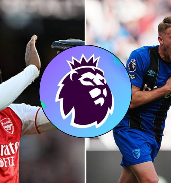Split image featuring Eberchi Eze, Fantasy Premier League logo and Adrien Truffert.