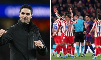 Split image featuring Mikel Arteta and Spanish teams.
