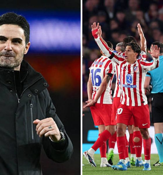 Split image featuring Mikel Arteta and Spanish teams.