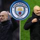 Split image featuring Pep Guardiola, Enzo Maresca, and the Manchester City crest.