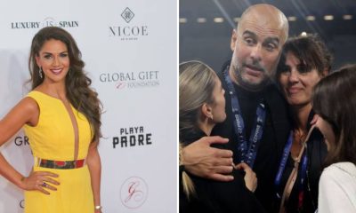 Split images featuring wives of Premier League managers.