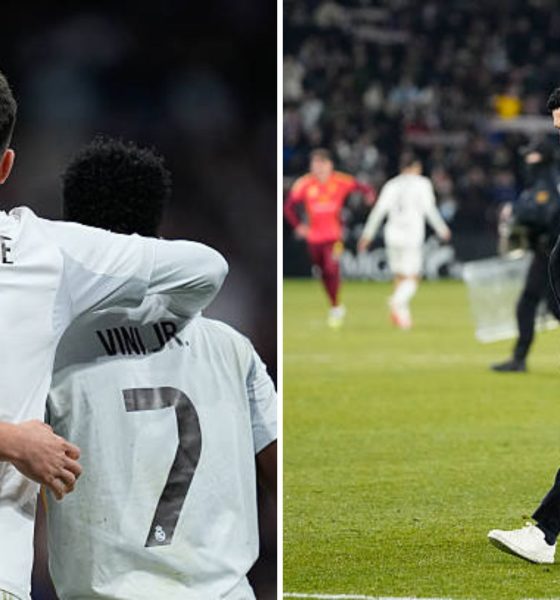 Split image featuring Real Madrid players and a dejected Alvaro Arbeloa.