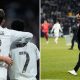 Split image featuring Real Madrid players and a dejected Alvaro Arbeloa.