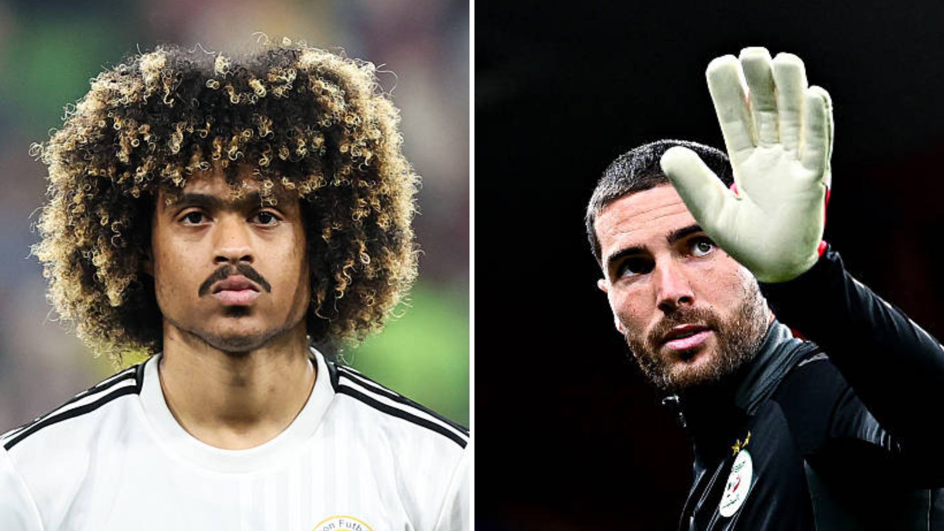 Split image featuring Tahith Chong and Luca Zidane.