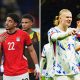 Split image featuring Mohamed Salah of Egypt and Erling Haaland of Norway.