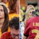 Split image featuring Virgil van Dijk and Frenkie de Jong's partners.