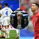 Split image featuring Cape Verde celebrate v Spain and Cristiano Ronaldo disappointed.