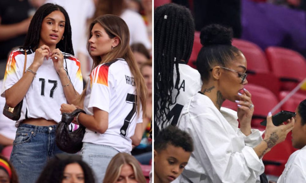 Split image featuring German WAGs, Aaliyah and Candice Brook.