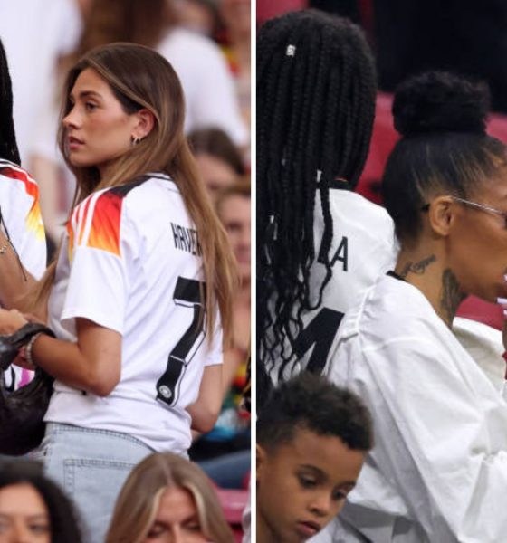 Split image featuring German WAGs, Aaliyah and Candice Brook.