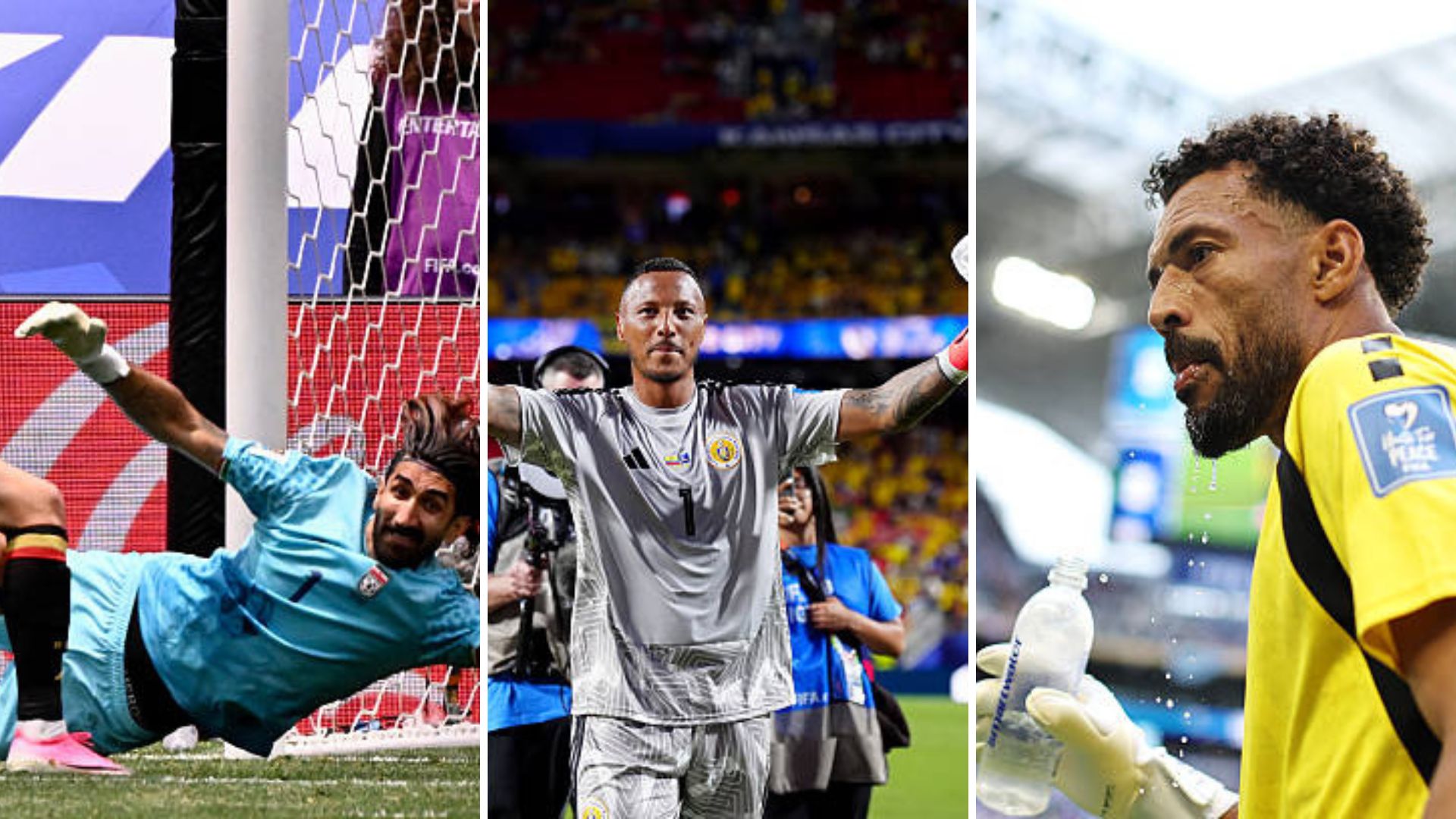 Split image featuring Vozinha, Alireza Beiranvand and Eloy Room.