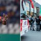 Split image featuring Somali referee Omar Artan and Iranian fans.