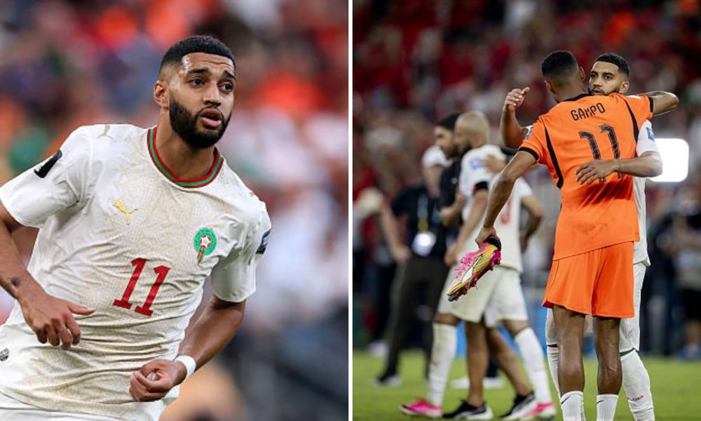 Split image featuring Ismael Saibari and Morocco's big win.