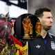 Split image featuring Ghanaian fans and Lionel Messi.
