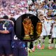 Split image featuring Paraguay and Germany players in contrasting emotions.