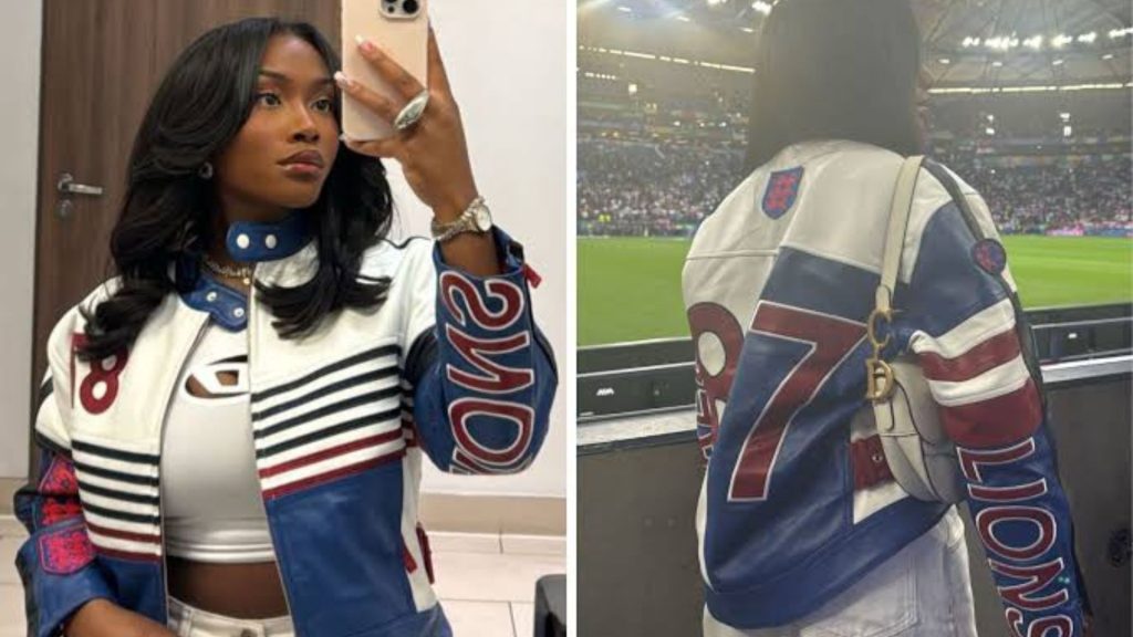 Tolami Benson supporting Bukayo Saka at the Euro 2024