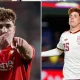 Split image of Victor Munoz celebrating his goals for Osasuna and Spain before his Liverpool move