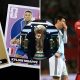 Split image featuring the new stars: Kylian Mbappe and Erling Haaland, and the legends: Lionel Messi and Cristiano Ronaldo.