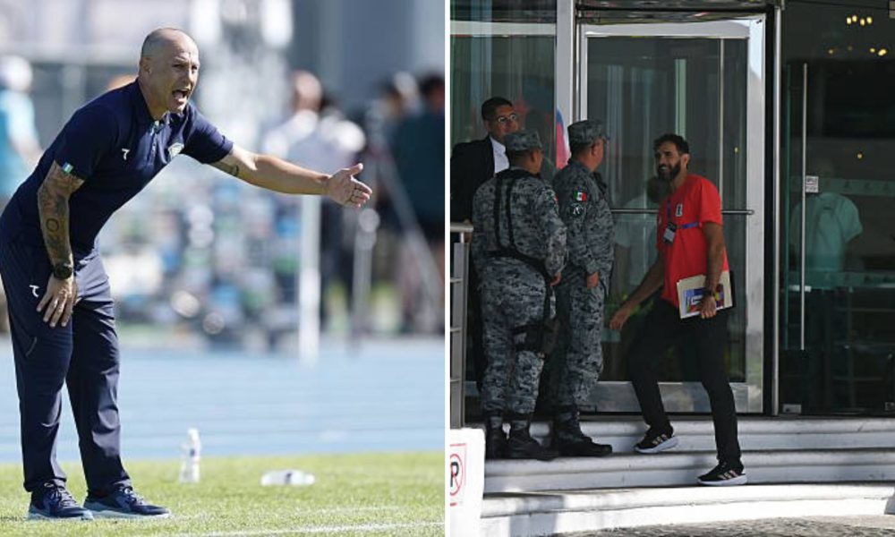 Split image featuring Fabio Cannavaro and security checks at the World Cup 2026.