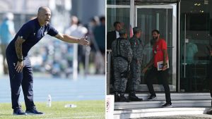 Split image featuring Fabio Cannavaro and security checks at the World Cup 2026.