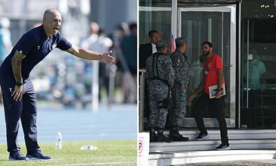 Split image featuring Fabio Cannavaro and security checks at the World Cup 2026.