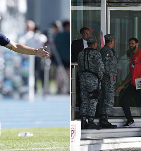Split image featuring Fabio Cannavaro and security checks at the World Cup 2026.