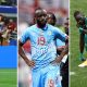 Split image featuring Ivory Coast, Senegal and DR Congo players dejected.