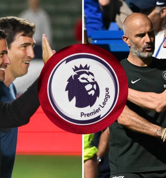 Split image featuring four Premier League managers, Andoni Iraola, Mikel Arteta, Enzo Maresca and Oliver Glasner.