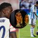 Split image featuring Folarin Balogun and Lionel Messi.